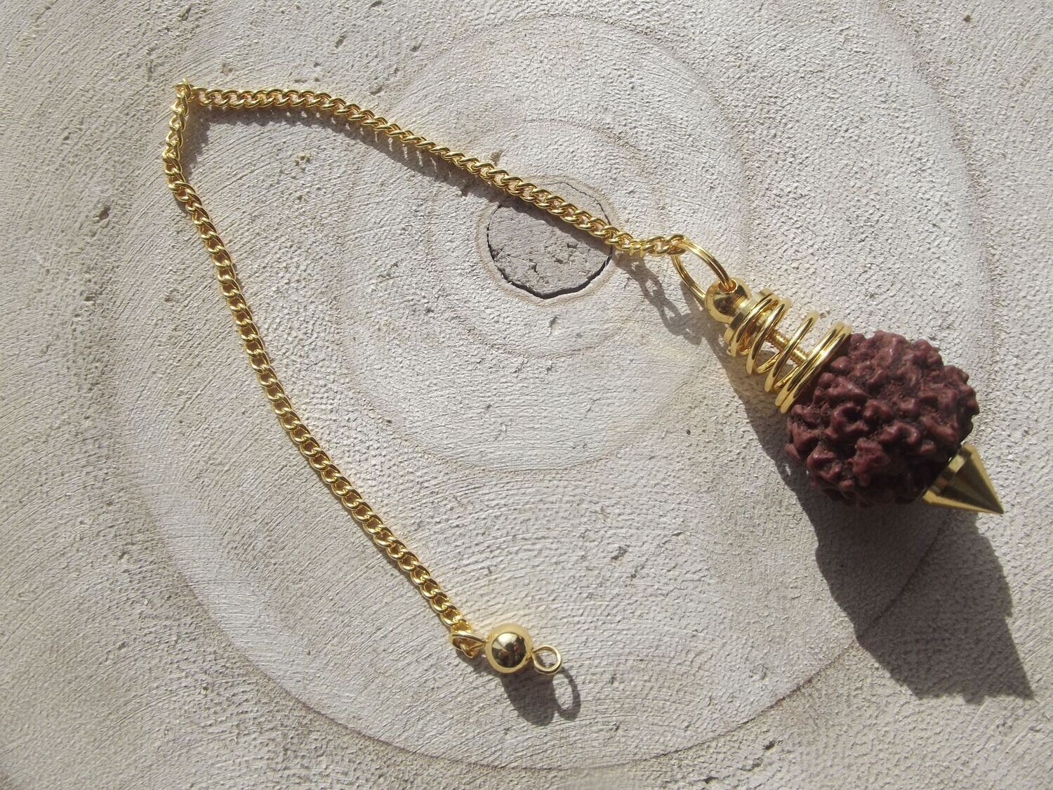Pendule graine de Rudraksha