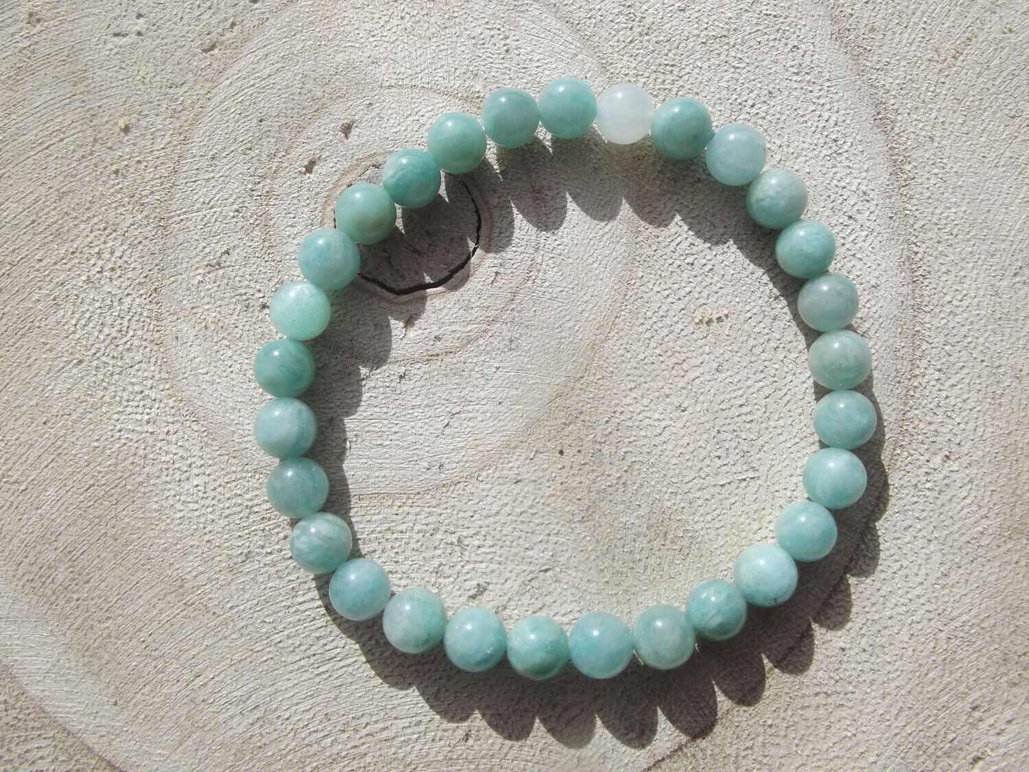 Bracelet amazonite 6 mm