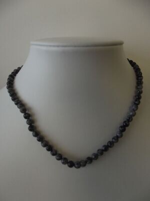 Collier obsidienne à flocons
