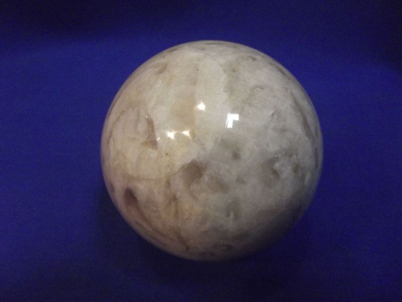 Sphère pierre de lune et quartz fumé