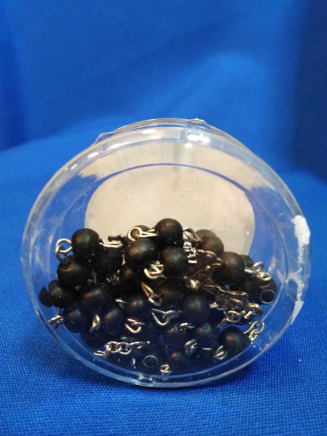 Chapelet avec perles en bois noir