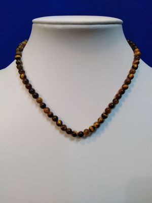 Collier oeil de tigre 6 mm