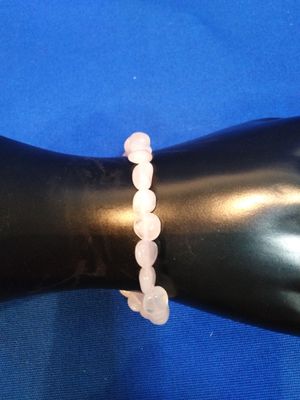 Bracelet en grains quartz rose