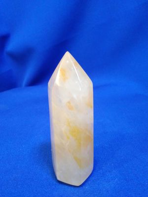Pointe quartz hématoïde jaune