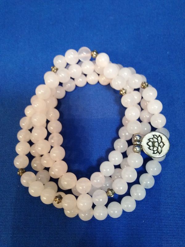 Mala quartz rose pâle