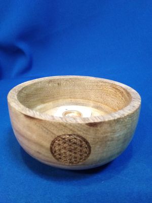 Porte encens bol motif fleur de vie