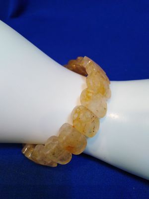 Bracelet avec plaquettes citrine