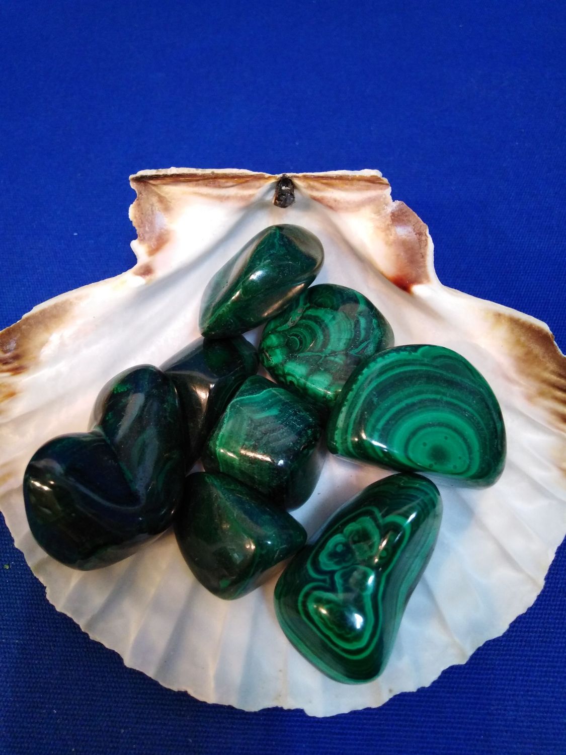 Malachite en pierre roulée