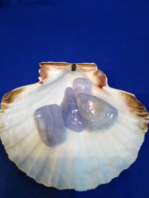 Agate blue lace en pierre roulée