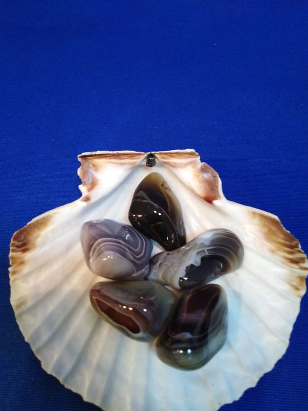 Agate du Botswana en pierre roulée