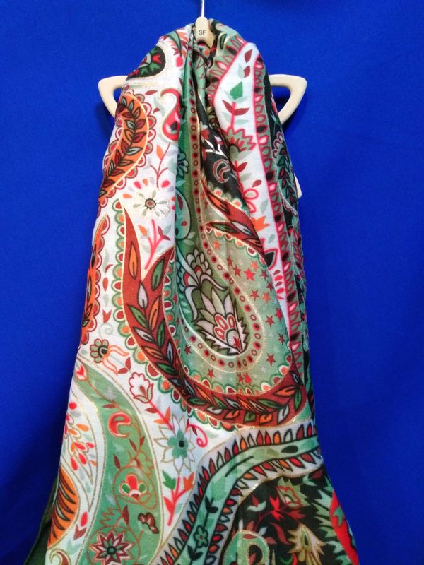 Echarpe Paisley vert