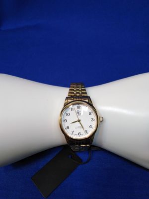 Montre bracelet réglable en métal doré