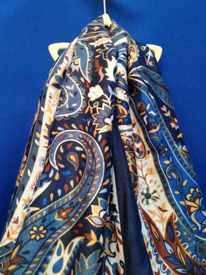 Echarpe Paisley bleu