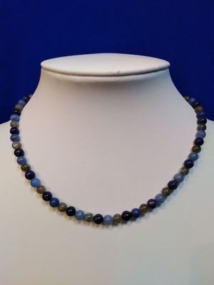 Collier aventurine bleue, labradorite et sodalite