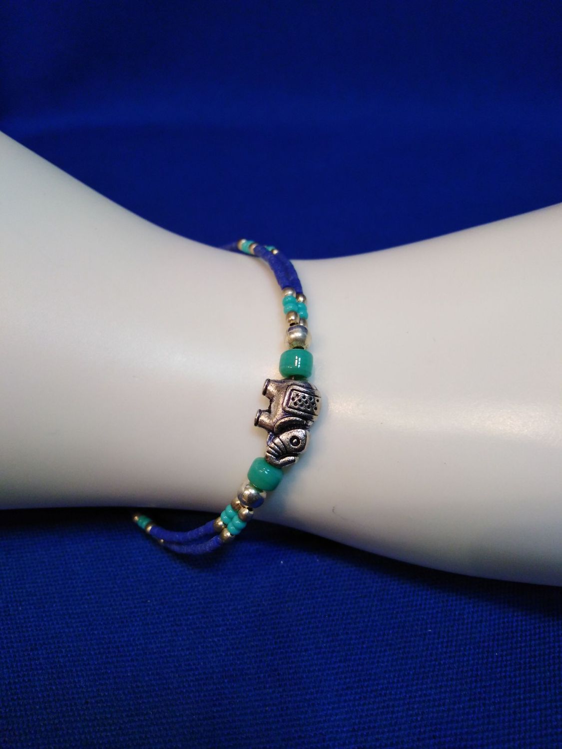 Bracelet népalais deux lignes Ganesh