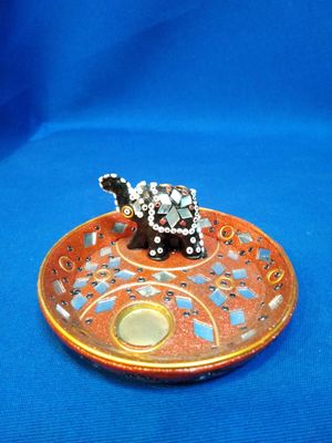 Porte encens éléphant marron