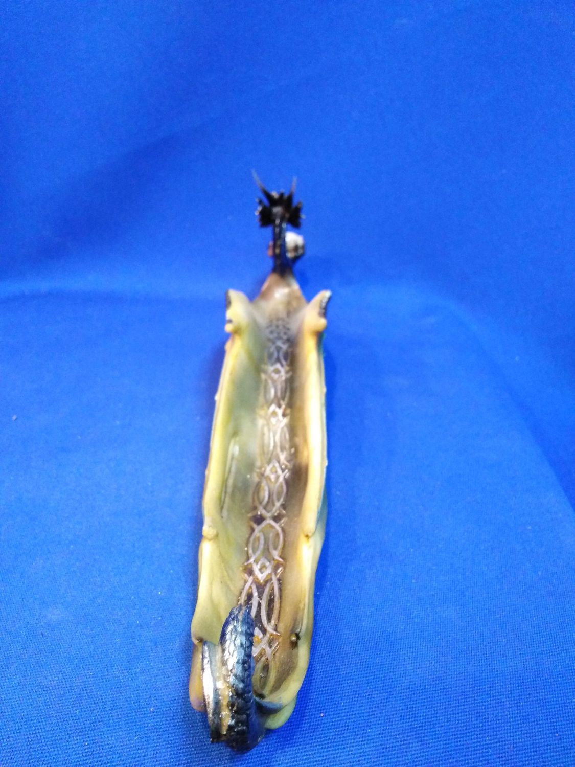 Porte encens dragon argenté