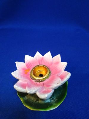 Porte encens à reflux fleur de lotus