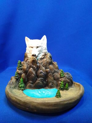 Porte encens à reflux loup