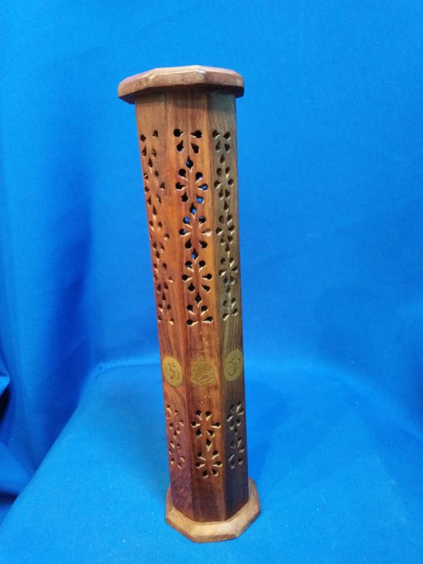 Porte encens tour en bois