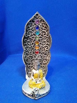 Porte encens Bouddha argenté
