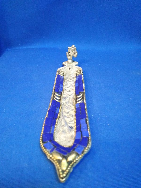 Porte encens mosaïque bleue
