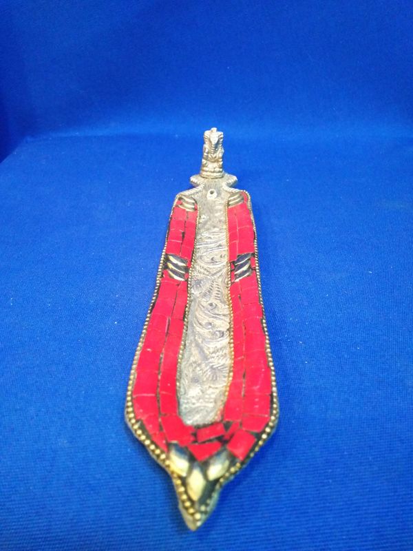 Porte encens mosaïque rouge