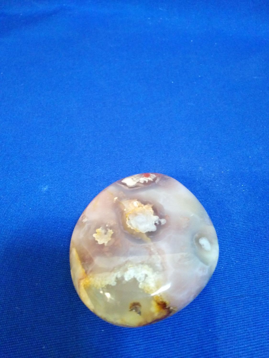 Galet agate fleur