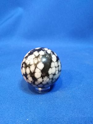 Sphère obsidienne flocons de neige