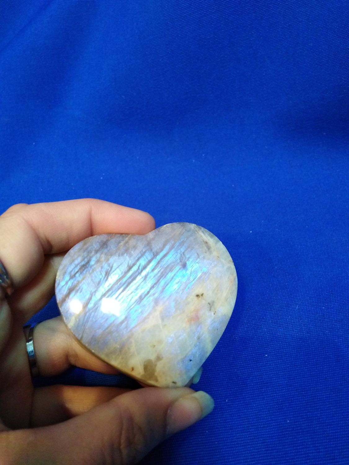 Coeur labradorite blanche