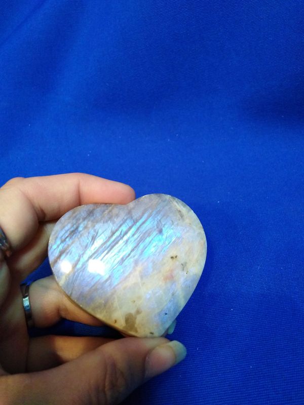 Coeur labradorite blanche