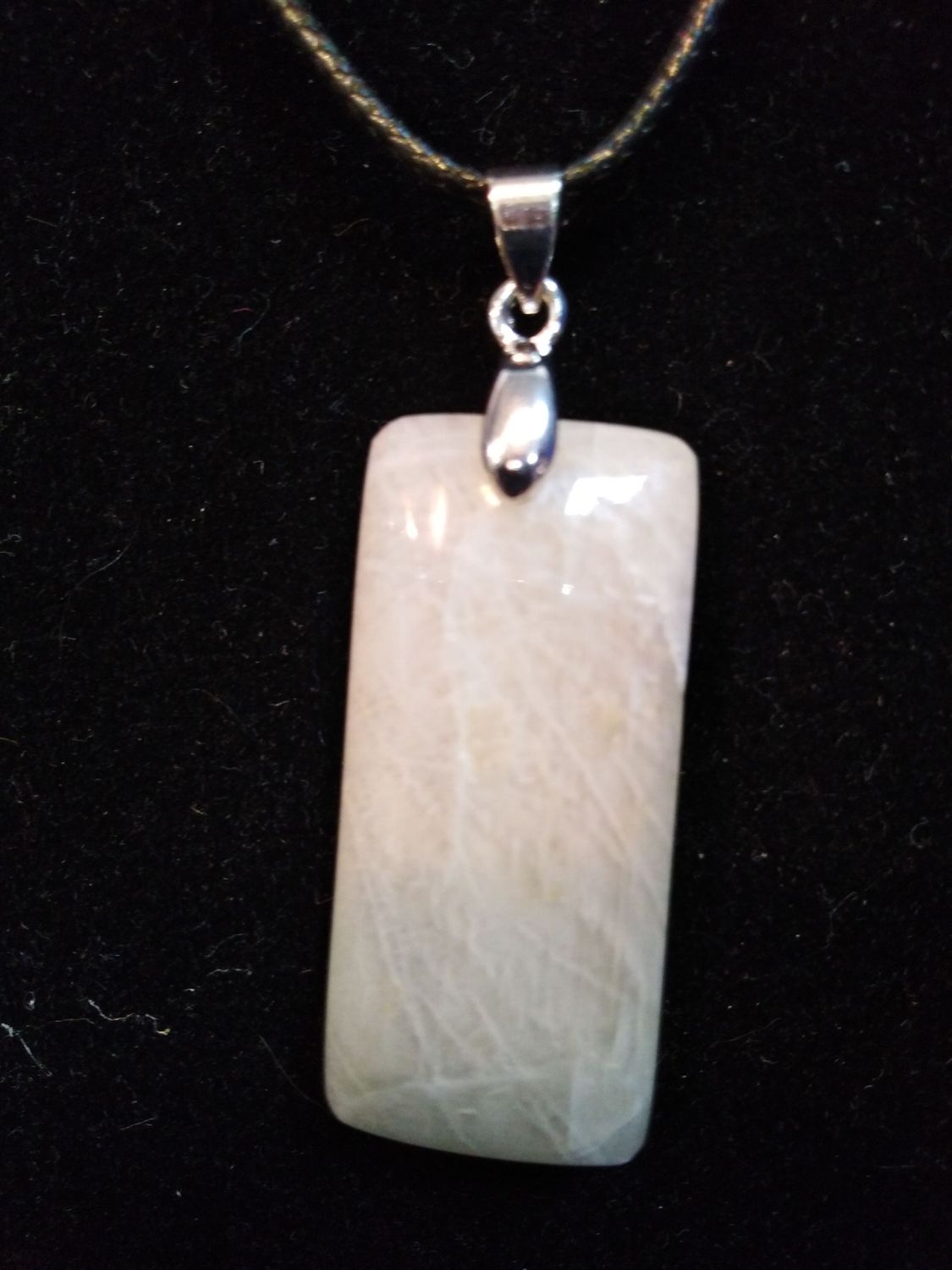 Pendentif labradorite blanche