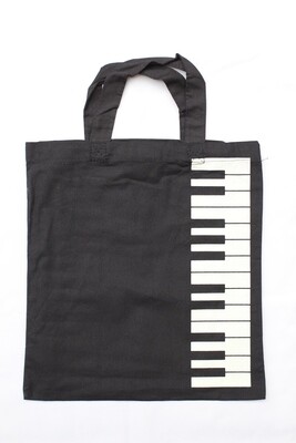 Small Cotton Tote, with Keyboard print