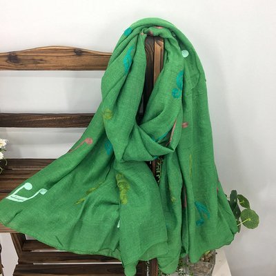 Bright Green Music Scarf (P7)