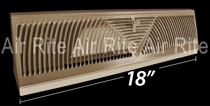 Baseboard Register 18" (Brown/Beige)