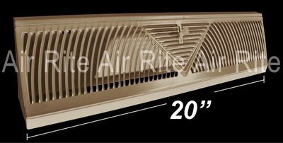 Baseboard Register 20" (Brown/Beige)