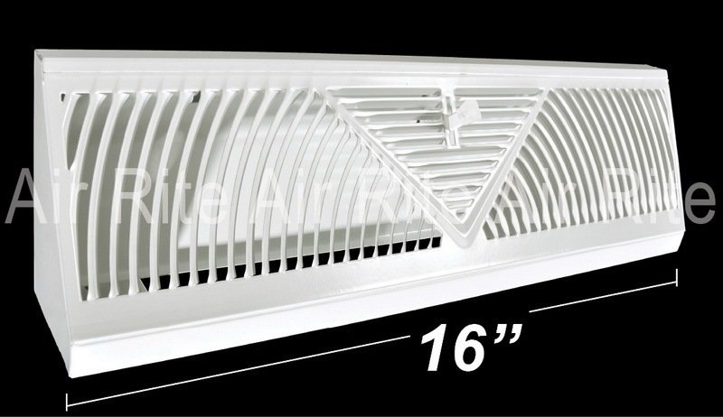 Baseboard Register 16" (White)