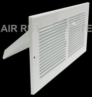 Sidewall Register/Diffuser 12x6" Flush Lip, Single Valve/Flap (Actual Size 13(3/4)” x 7(3/4)”x 5/16” Lip)