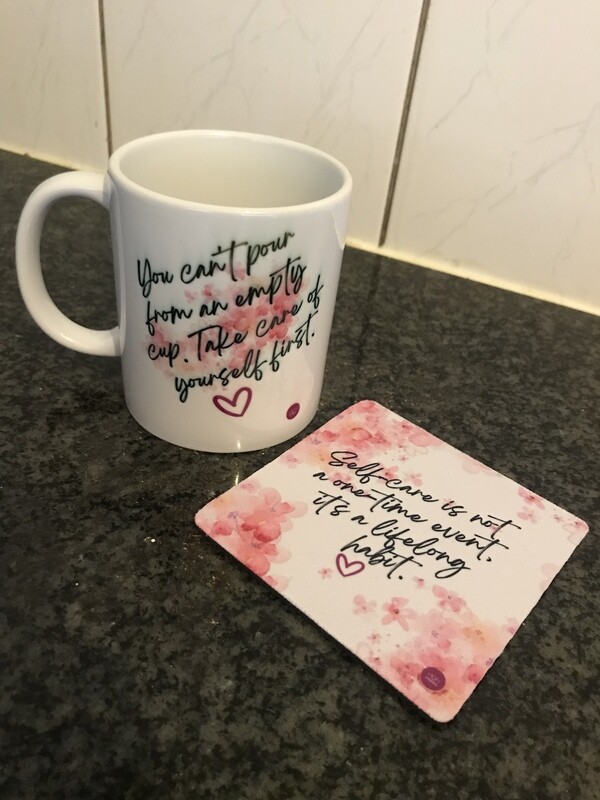 Self-Care Mug and Coaster Set