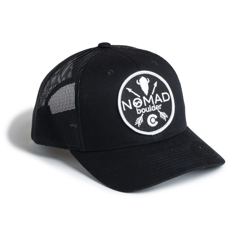 Nomad Black Mesh Hat - Black Patch