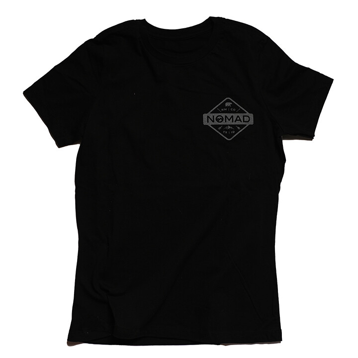 Womens Nomad Diamond Arrows T-Shirt - Black/Grey