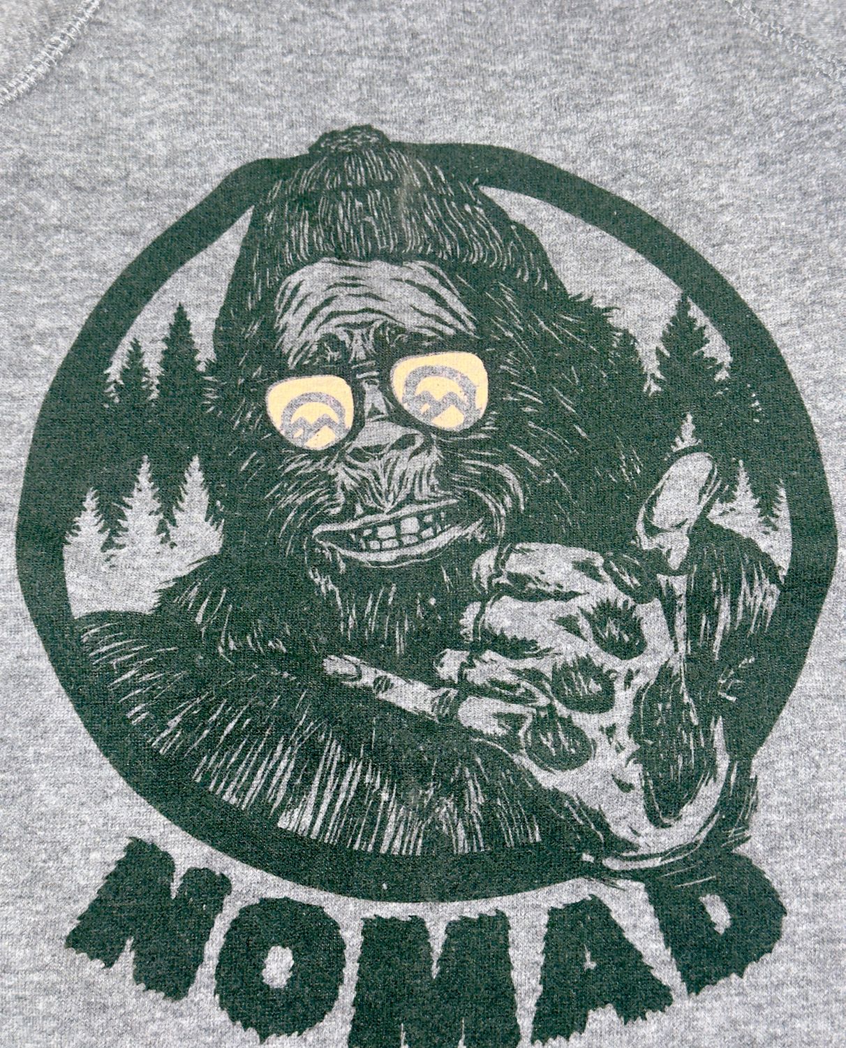 Nomad Crewneck Big Foot - Heathered Grey