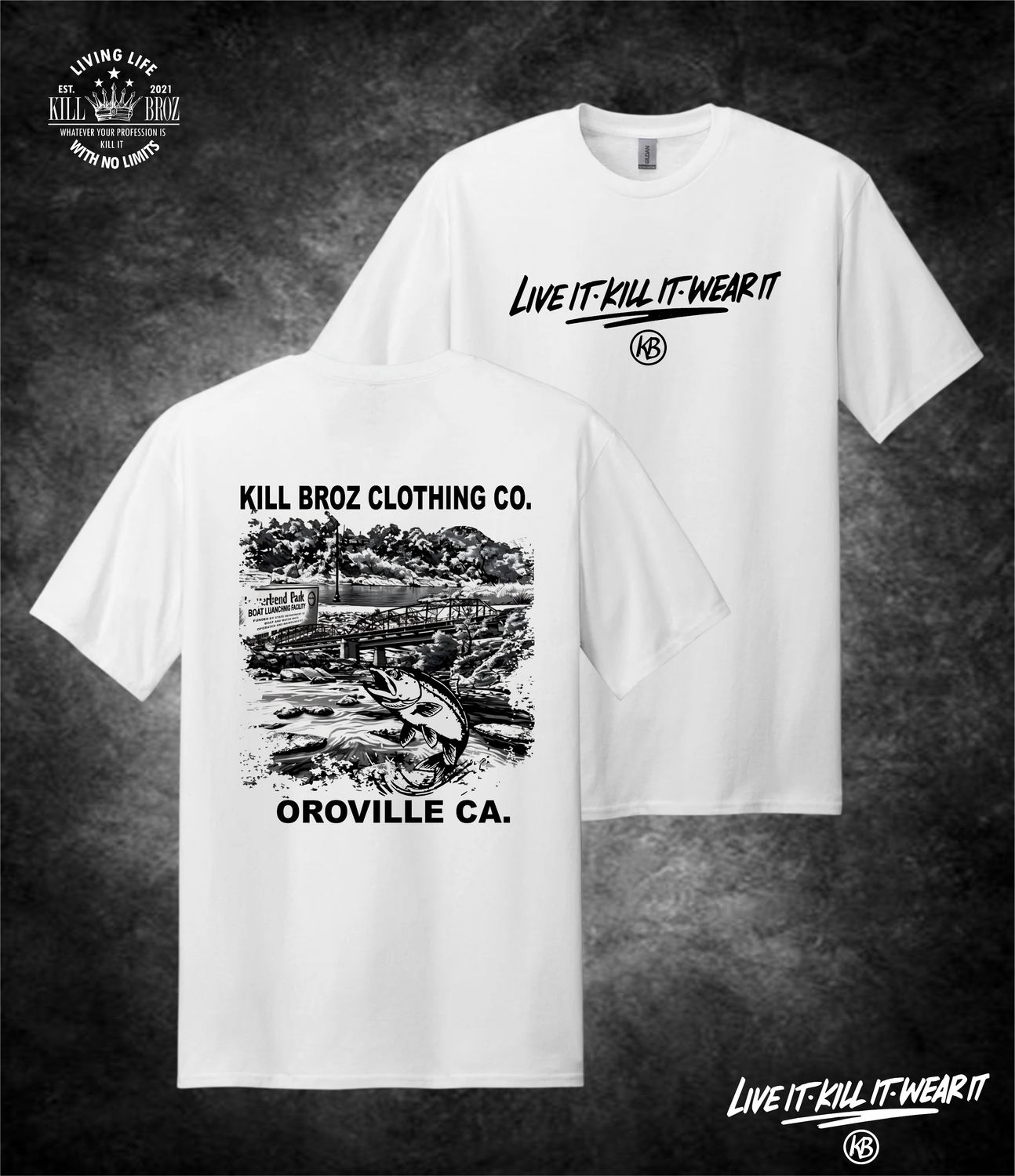 ​Oroville Riverbend Tee – White