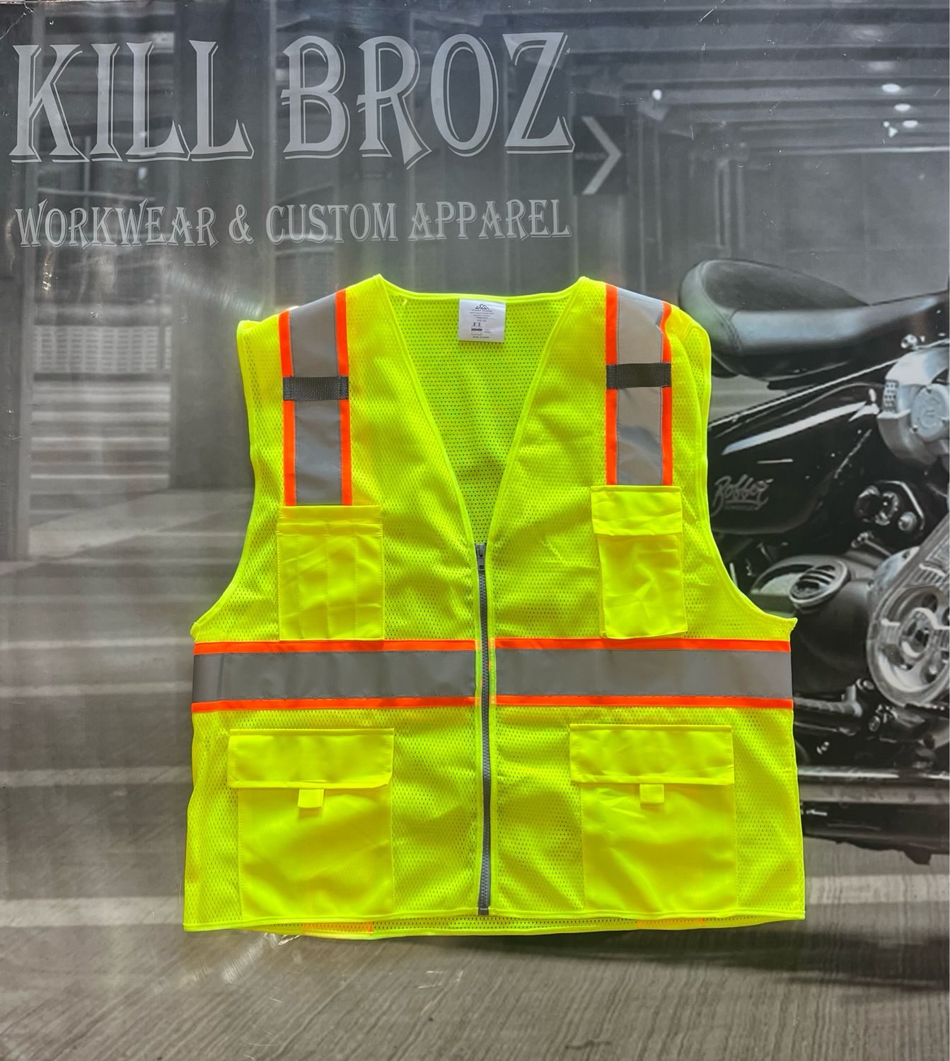 Two-Tone Slotted Safety Vest Two-Tone Slotted Safety Vest