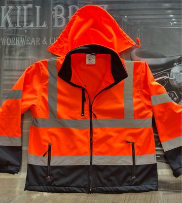 Soft Shell Safety Jacket with Removable Hood