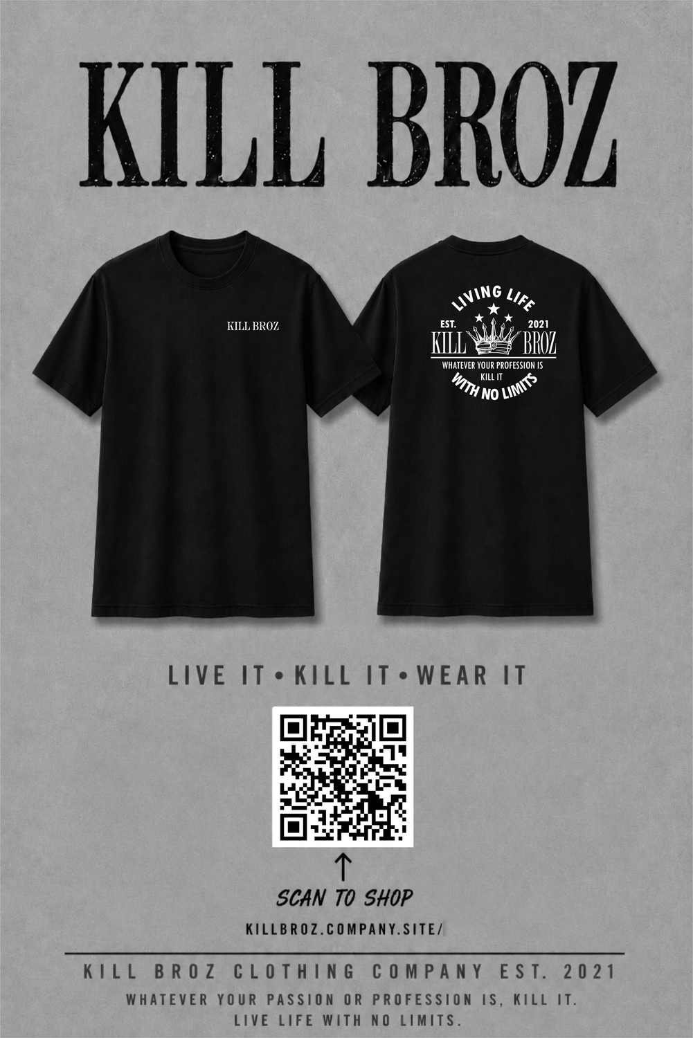 KILL BROZ "No Limits" Original Tee KILL BROZ "No Limits" Original Tee