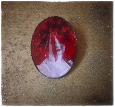 Brooch "The Lady with the Feather" Brooch "The Lady with the Feather"