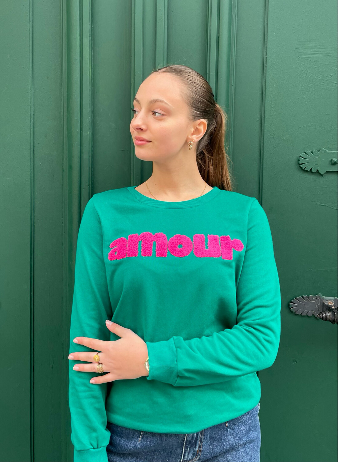 Sweat Amour vert