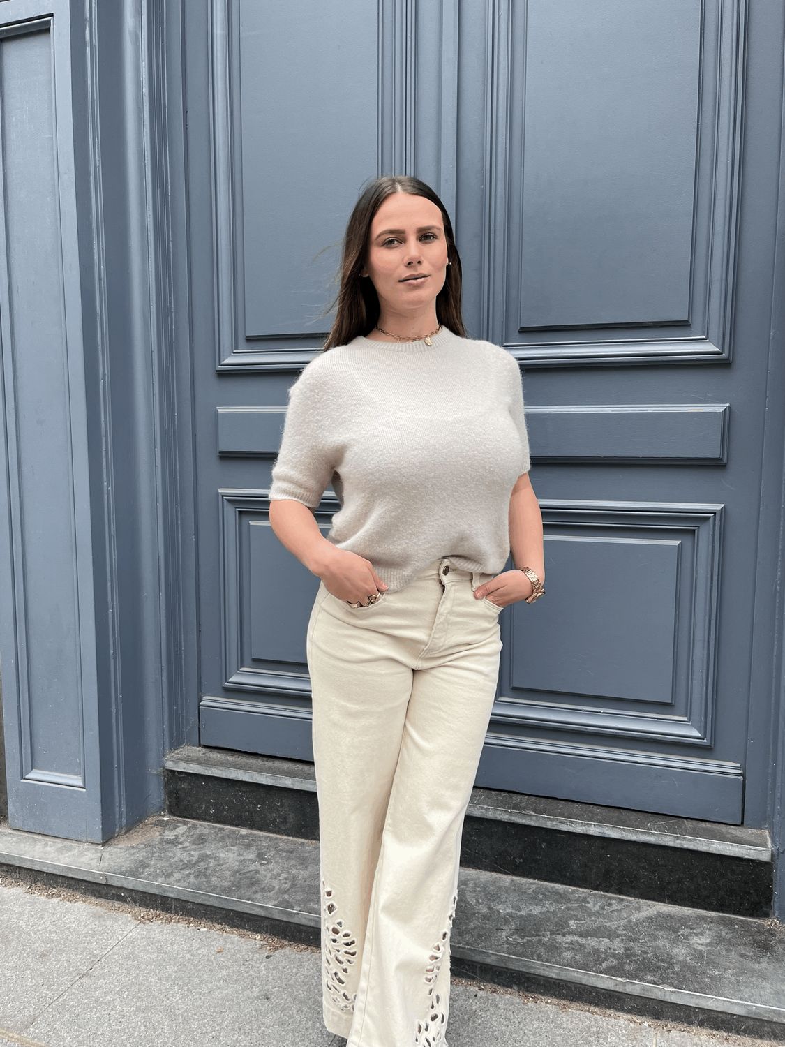 Pull Camille gris