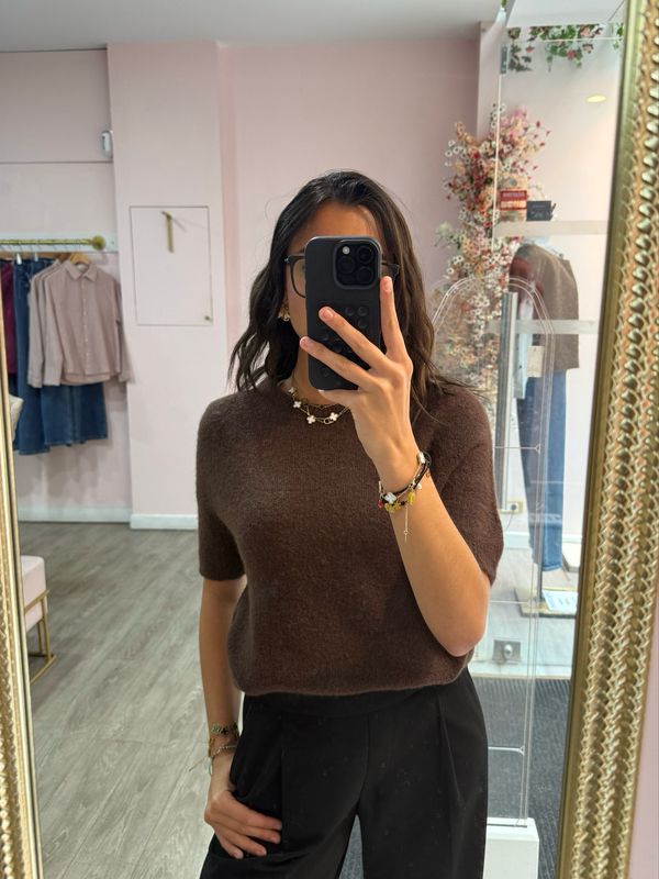 Pull Lisa Marron Chocolat 
